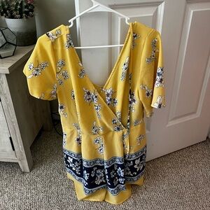 Yellow Floral Romper